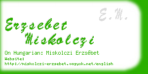 erzsebet miskolczi business card