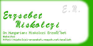 erzsebet miskolczi business card